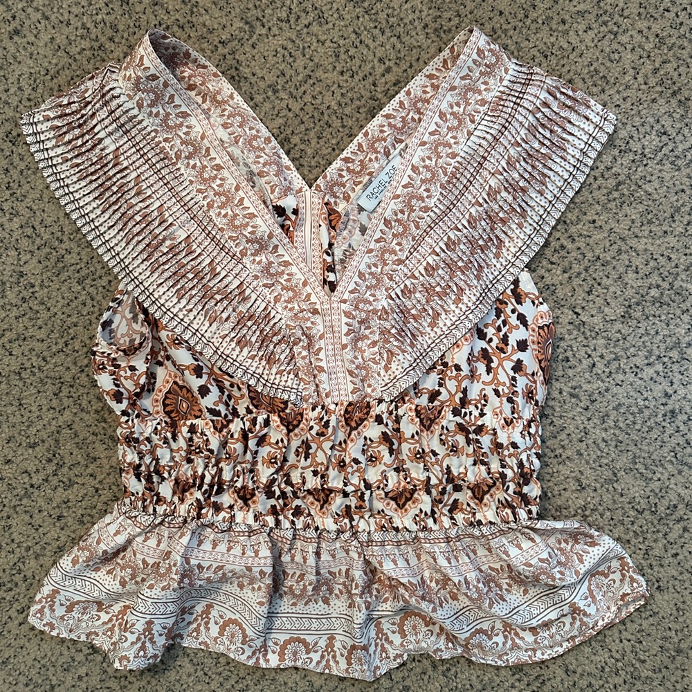 Bohemian Print Smocked Top